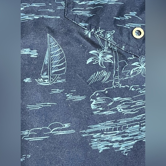 Land’s End Blue Tropical Print Men’s Swim Trunks Pockets Shorts Size 3XL 50-52 - Picture 13 of 16